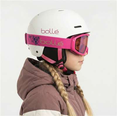 lyžiarska prilba BOLLÉ B-FUN s okuliarmi BOLLÉ ROCKET Pink Bear